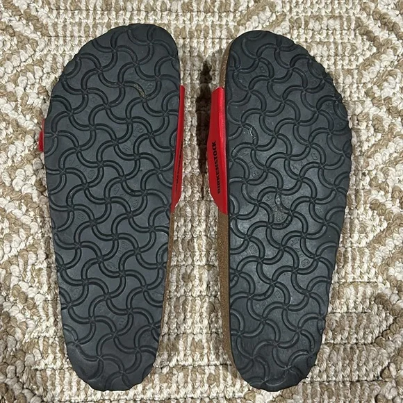Birkenstock Red Double Strap Sandals - Picture 4 of 8